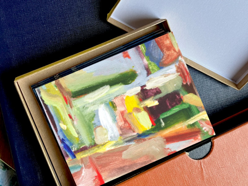 Artist Greeting Card, Still Life of Apple Abstraction