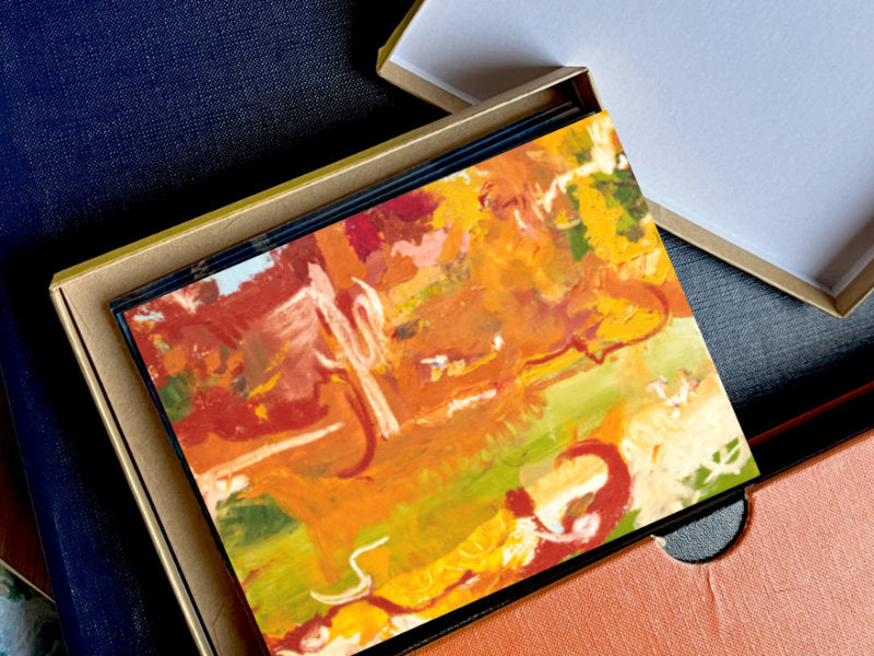 Artist Greeting Card, Place Overtaken by Introspection in Orange