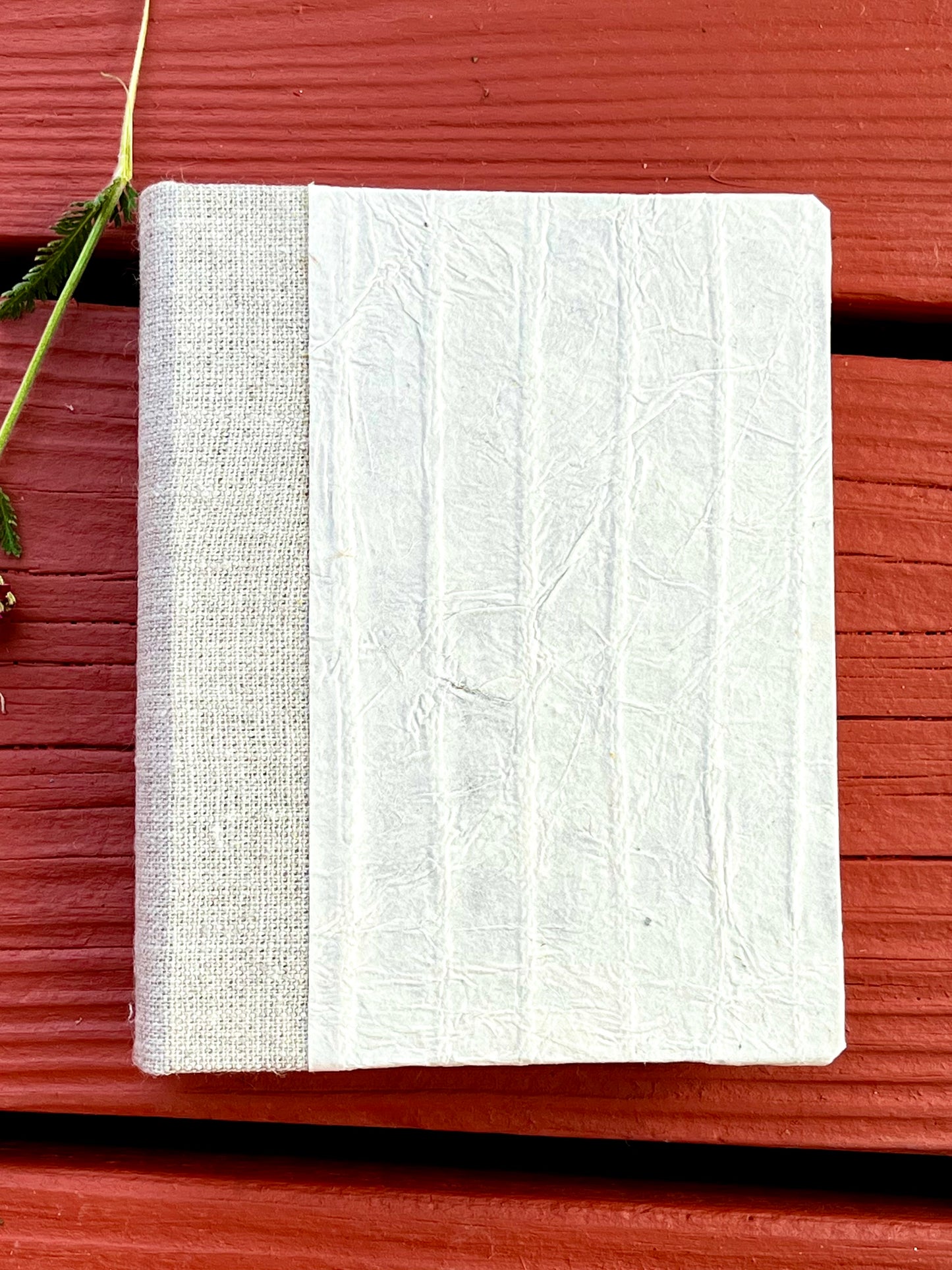 Hardback Book with Stripe Textured Cotton Cover Blank Inside