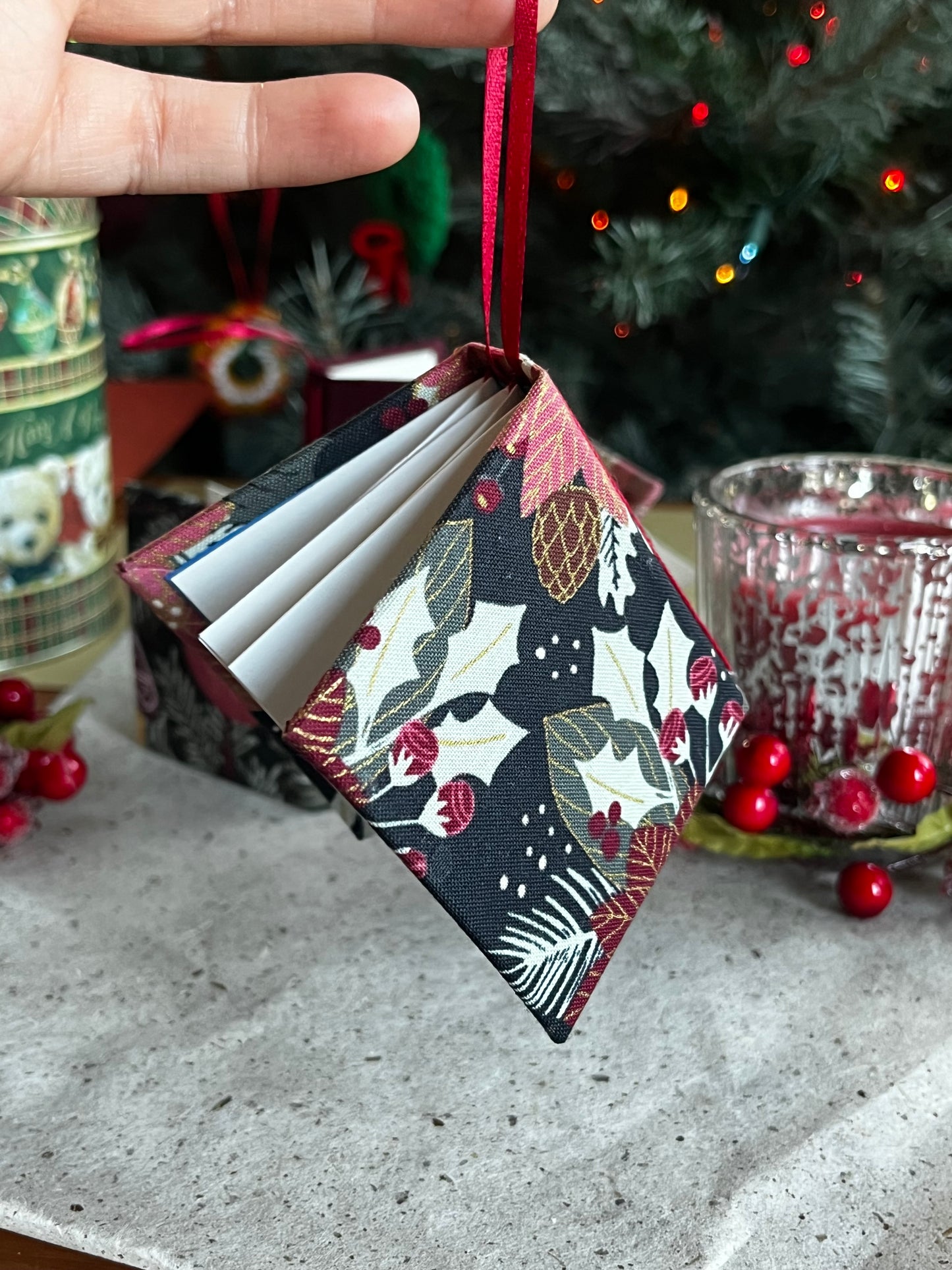 Watercolor Book Ornaments, Multiple Styles